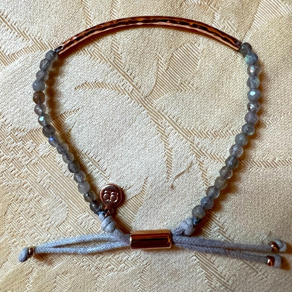 Gorjana Labradorite Rose Gold plated power bracelet